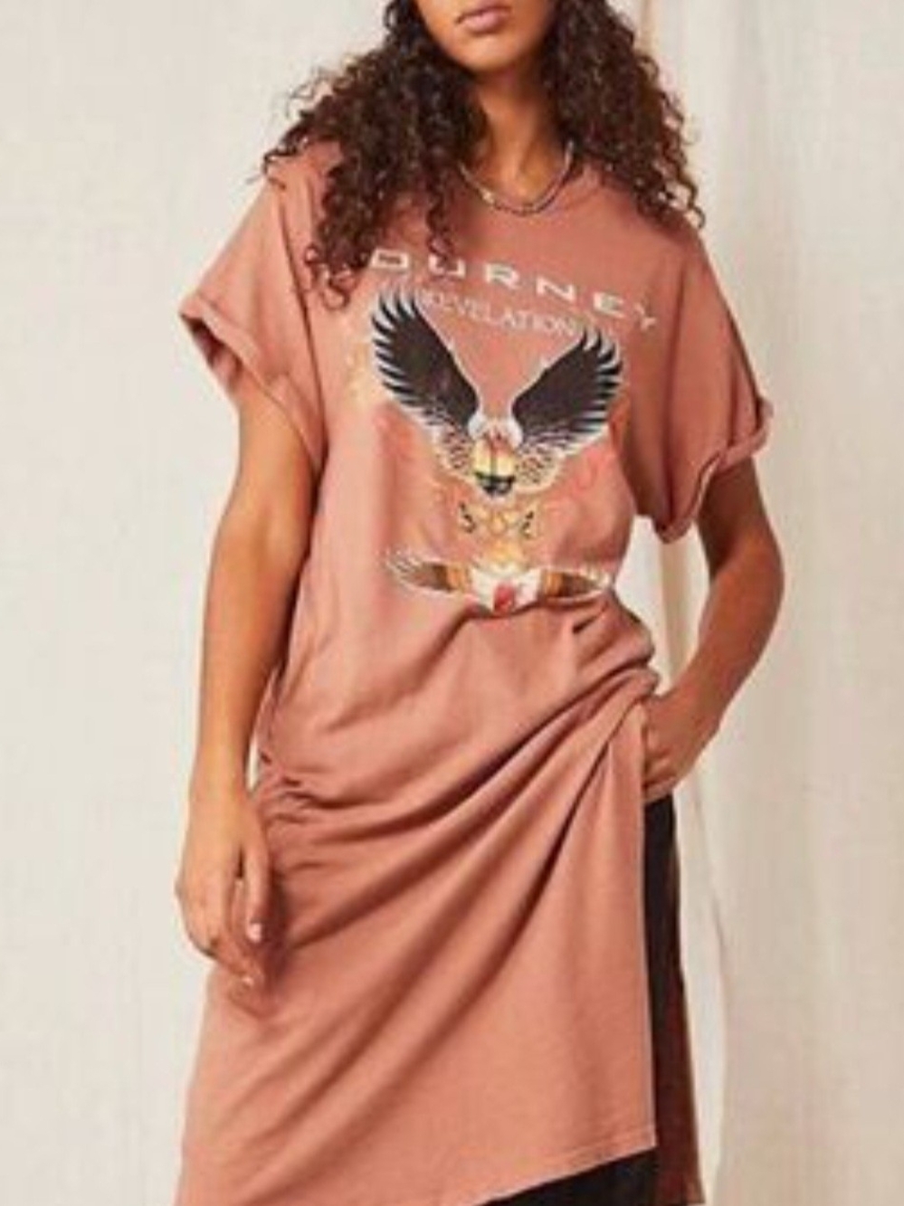 Daydreamer/Free People Rust Graphic Maxi Dress with The Band Journey 😍